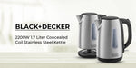 BLACK+DECKER Cordless Electric Kettle 2200W 1.7L